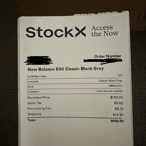 New Balance 530 Black and Gray Sneakers - Picture 8 of 8